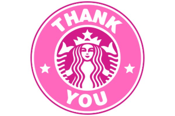 Pink Starbucks Logo with 'Thank You' Text