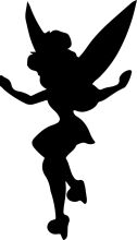 Silhouette of a Tinkerbell-like Character in Flight