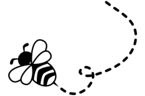 A Playful Line Drawing of a Bee