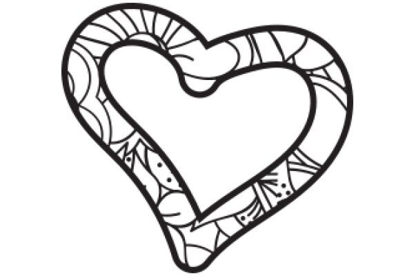 Stylized Heart with Decorative Patterns