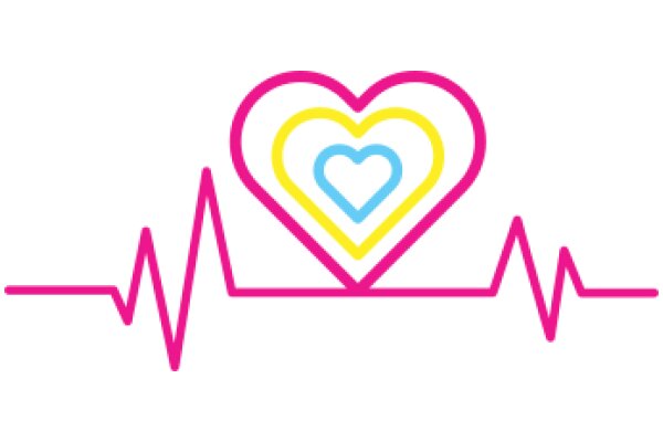 Vibrant Heartbeat Symbol: A Graphic Design for Health and Wellness