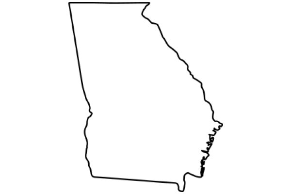 A Simple Line Drawing of a State Border