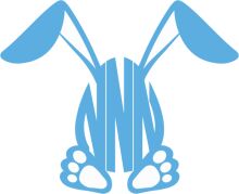 Stylized Blue Bunny Logo