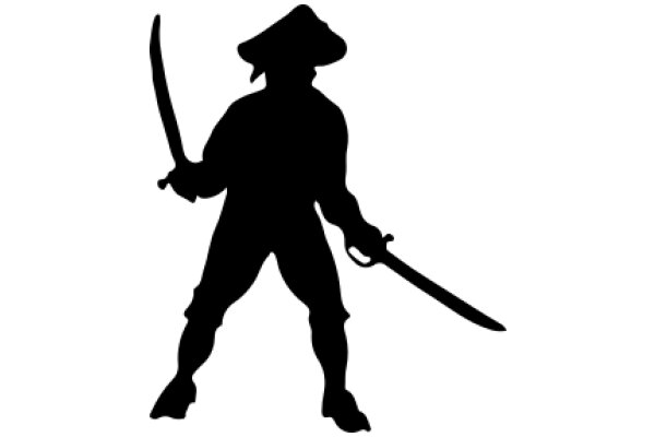 Silhouette of a Pirate with a Sword