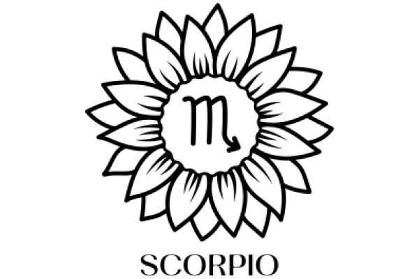 Stylized Astrological Sign Logo for Scorpio