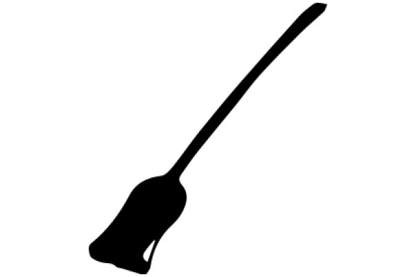 A Silhouette of a Spatula on a White Background