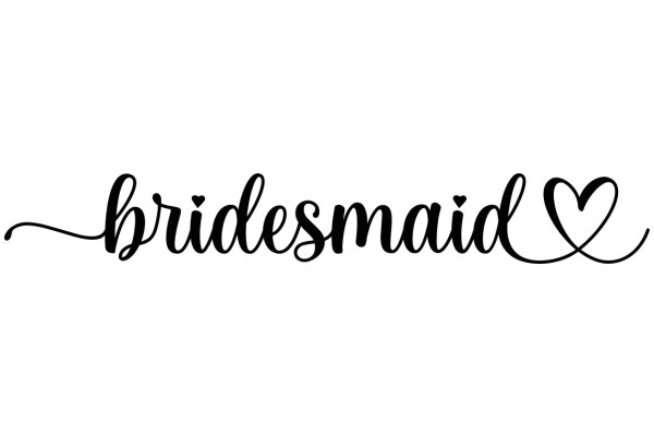 Elegant Bridesmaid Logo with a Heart