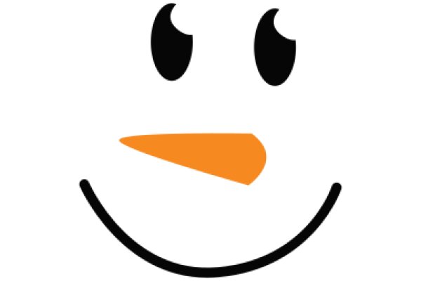 Simplistic Smiley Face with Orange Nose