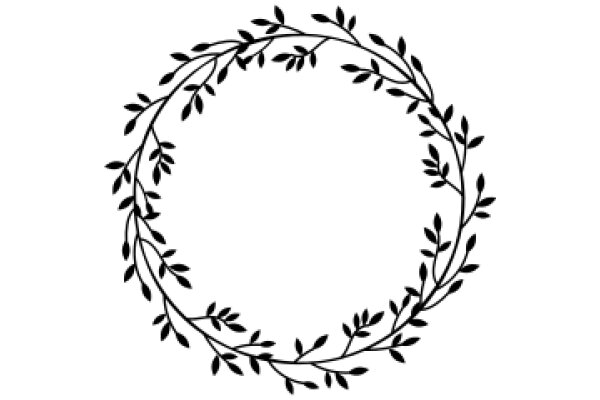 Elegant Black Leaf Wreath