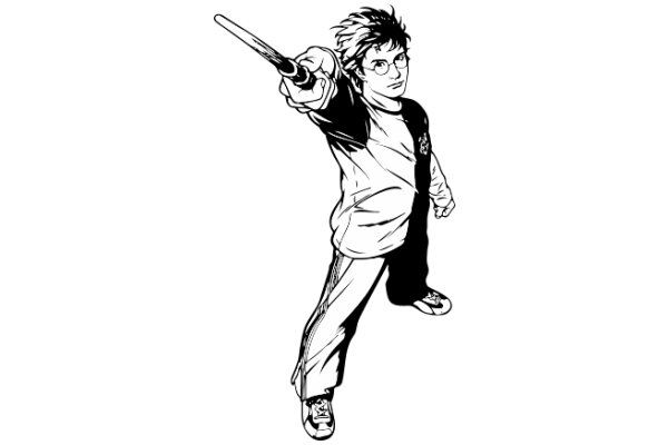 A Young Wizard in Action: A Illustration