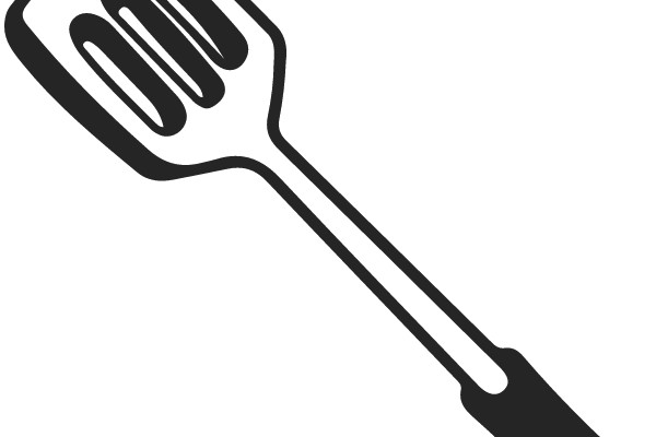 A Simple, Black Spatula with Holes