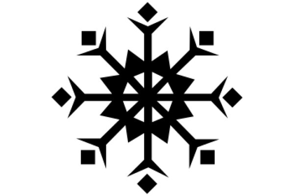 Stylized Snowflake Design in