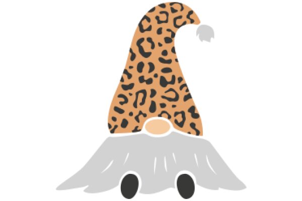 A Whimsical Scene of a Leopard-Printed Hat and a Car