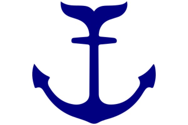 Stylized Blue Anchor Design