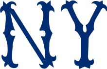 Stylized 'NY' in Blue and White