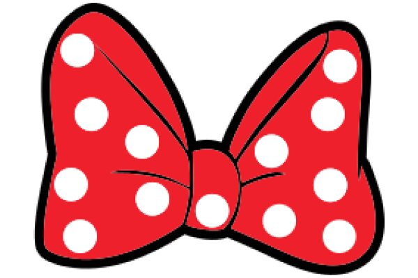 Vibrant Red Bow with White Polka Dots