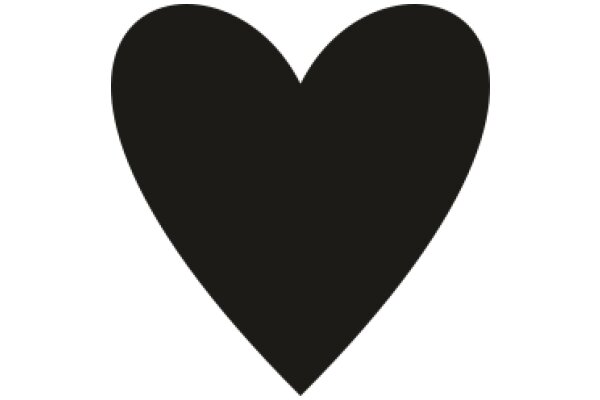 A Solid Black Heart Shape