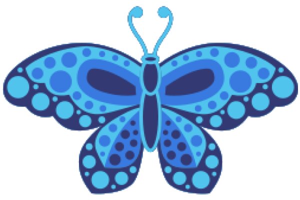 Vibrant Blue Butterfly with Polka Dots