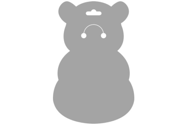 A Whimsical Gray Bear with a Smile and a Thoughtful Expression