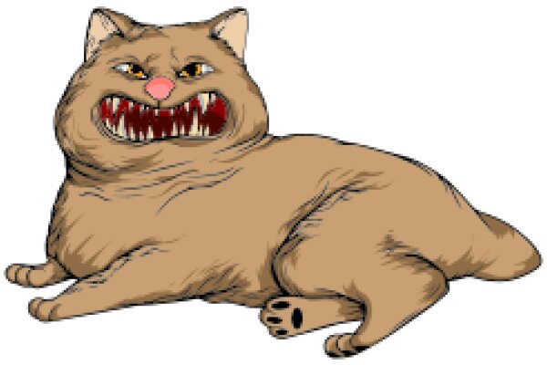 The Angry Cat: A Cartoon Illustration