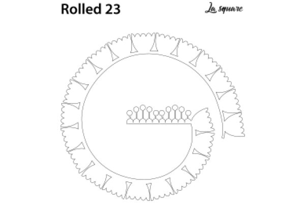 La Square Rolled 23: A Detailed Illustration of a Rolled Paper Design