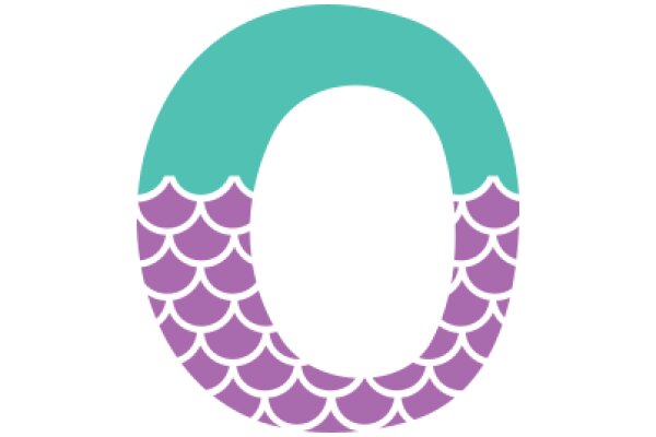 Stylized Letter 'O' with Purple and Teal Design