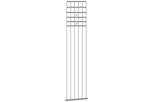 A Minimalist Artwork of a Vertical Bar Structure