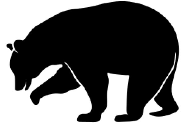 A Silhouette of a Bear and a Cub