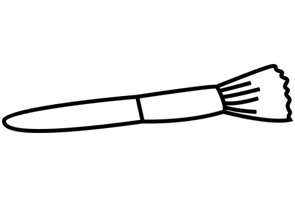 A Simple Line Drawing of a Brush