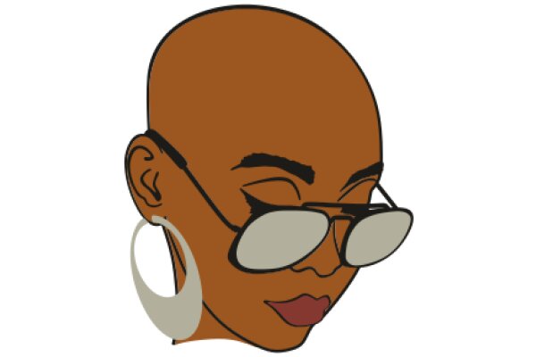 A Stylish Portrait of a Woman in Sunglasses and Large Earrings