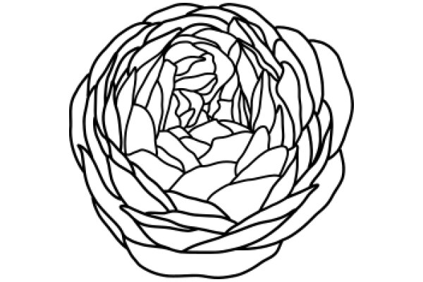 A Line Art of a Flower