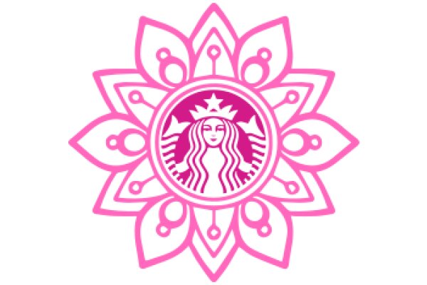 Stylized Starbucks Logo with Floral Design