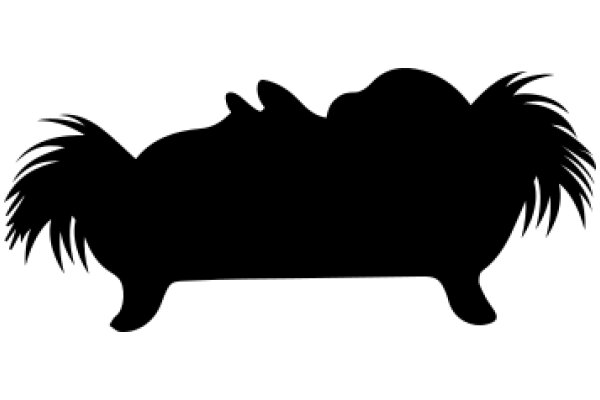 Silhouette of a Dog-like Figure with a Tail