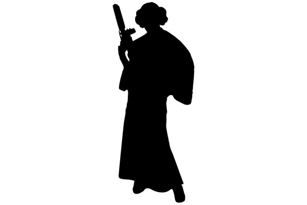 Silhouette of a Person with a Gun