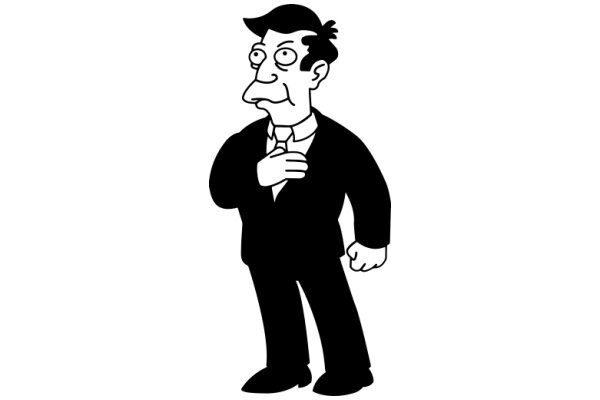 A Cartoon Character in a Suit and Tie