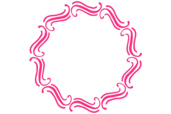 Stylized Pink Swirls on a White Background