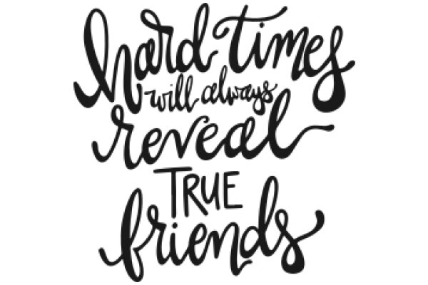 Inspirational Quote: Hard Times Will Always Reveal True Friends