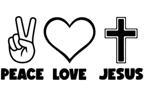 A Graphic Representation of Peace, Love, and Jesus