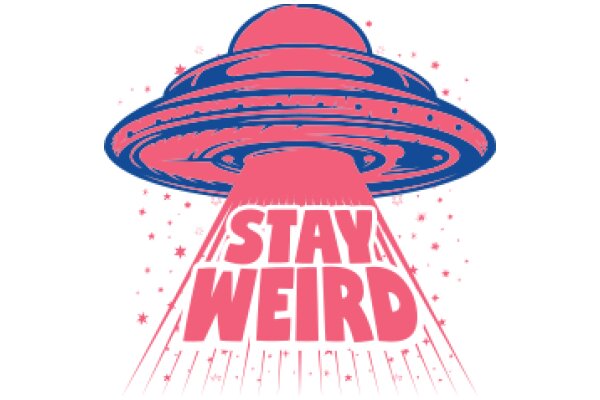 Stay Weird: A Playful Pink and Blue Alien Adventure