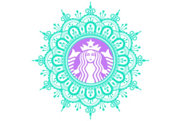 Stylized Starbucks Logo with Intricate Design