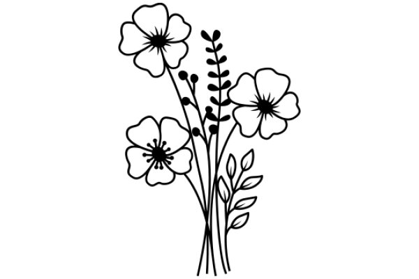 Simplicity in Nature: A Floral Illustration