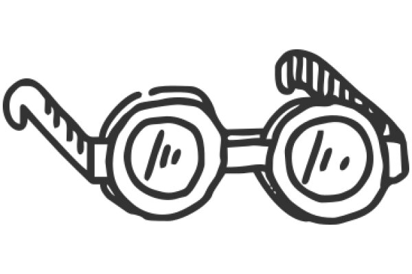 A Playful Illustration of a Pair of Eyeglasses