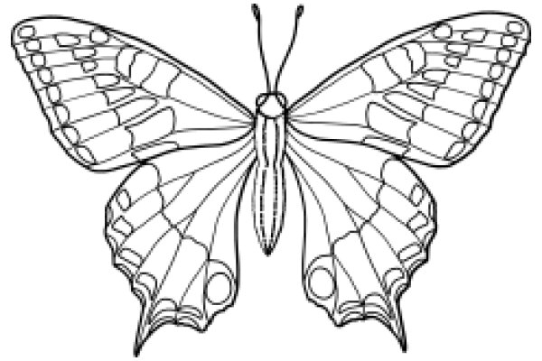 Stylized Butterfly Line Art