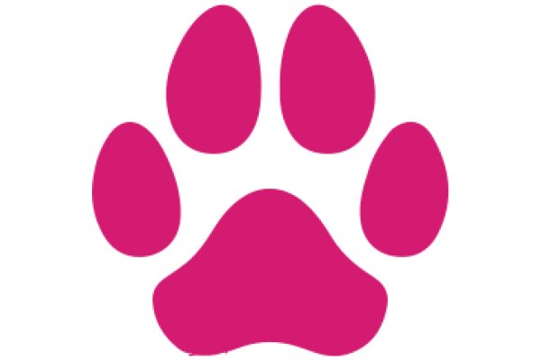 A Symbol of Friendship: A Pink Paw Print on a Black Background