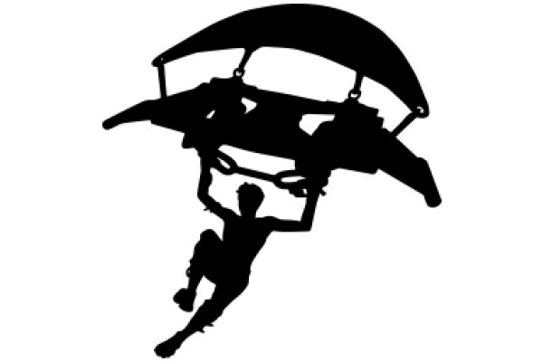 Silhouette of a Person on a Ski Lift