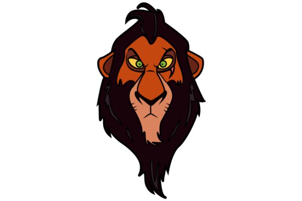 The Angry Lion: A Cartoon Character with a Distinctive Expression