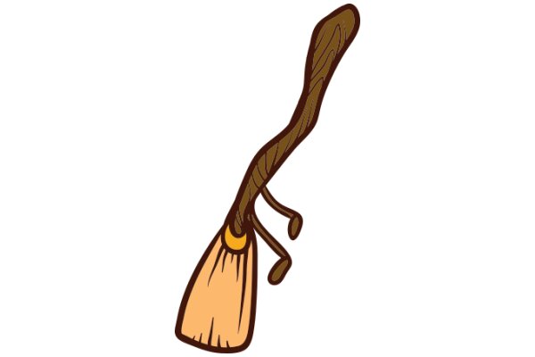 A Whimsical Illustration of a Broom with a Handle