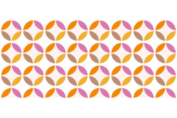 Vibrant Pattern of Circles in Shades of Orange, Pink, and Brown