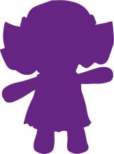 A Purple Cartoon Character Silhouette