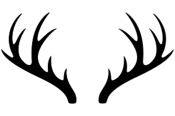 Stylized Antlers against a White Background